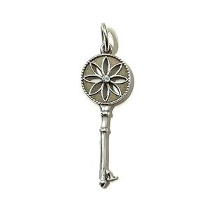 Tiffany & Co. Flower Key Sterling Diamond Pendant **damaged